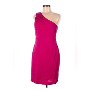 Banana Republic | Dark Pink One Shoulder Sheath Cocktail Dress Size 6